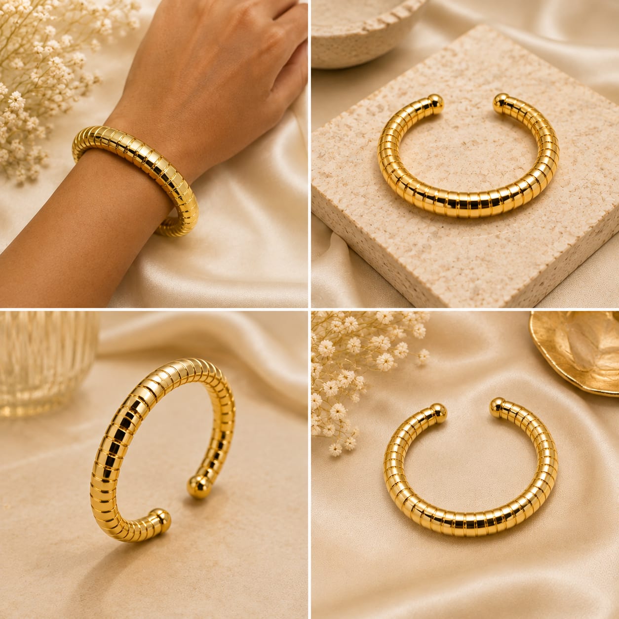 Golden Serpent Cuff view 2