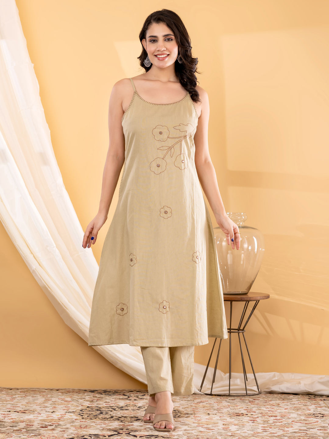 Ivory Meadow Premium Cotton Kurta Set
