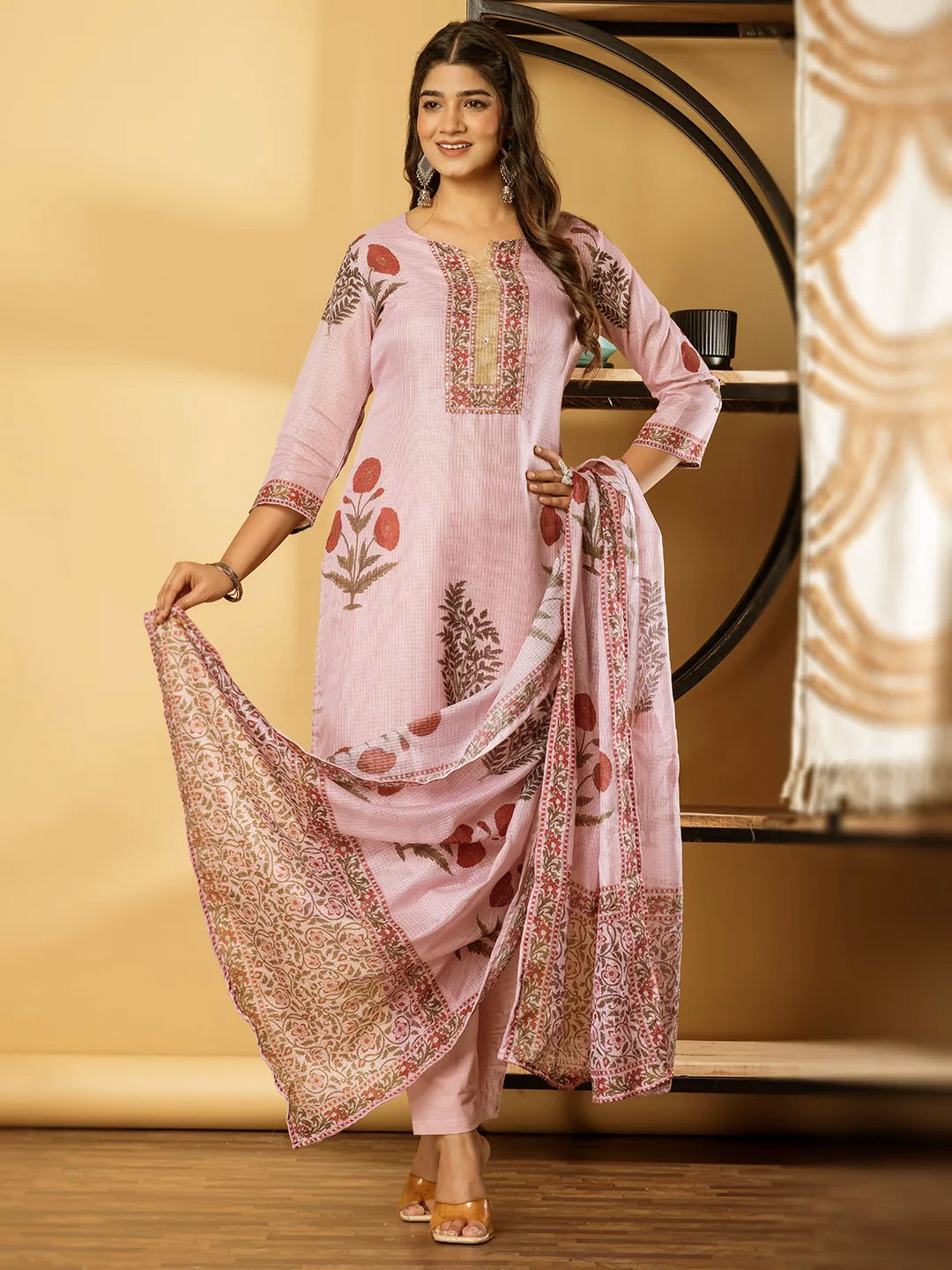 Vintage Bloom Printed Kurta Set